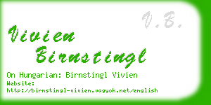 vivien birnstingl business card